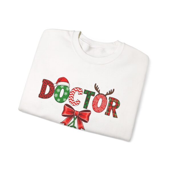 10519608599531498010_2048.jpeg Festive Doctor Crewneck Sweatshirt - Holiday Cheer for Medical Professionals