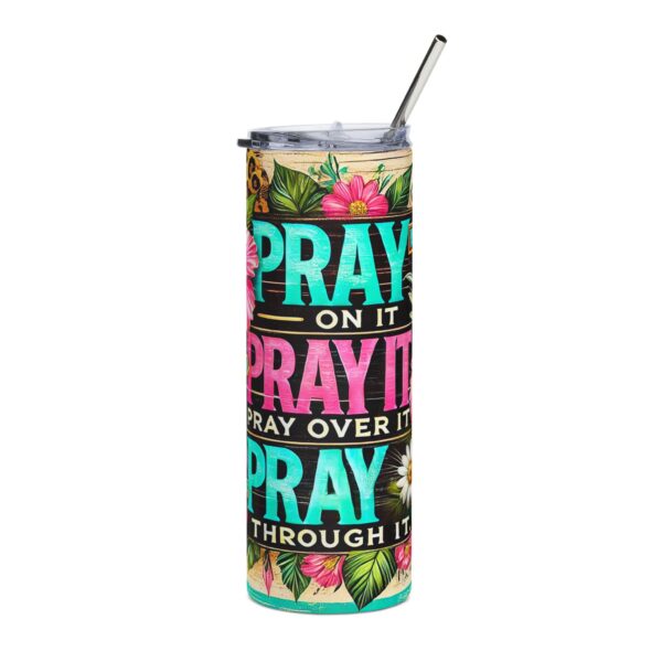 14094657076232754755_2048.jpeg Floral Pray Tumbler - 20oz Stainless Steel Insulated Drinkware