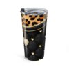 20oz Heart Charm Leopard Tumbler