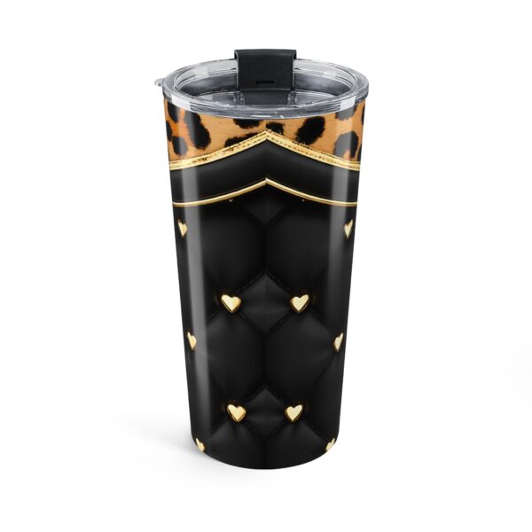 20oz Heart Charm Leopard Tumbler
