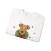 Christmas Dog Wreath Sweatshirt — Cute Holiday Airedale Crewneck