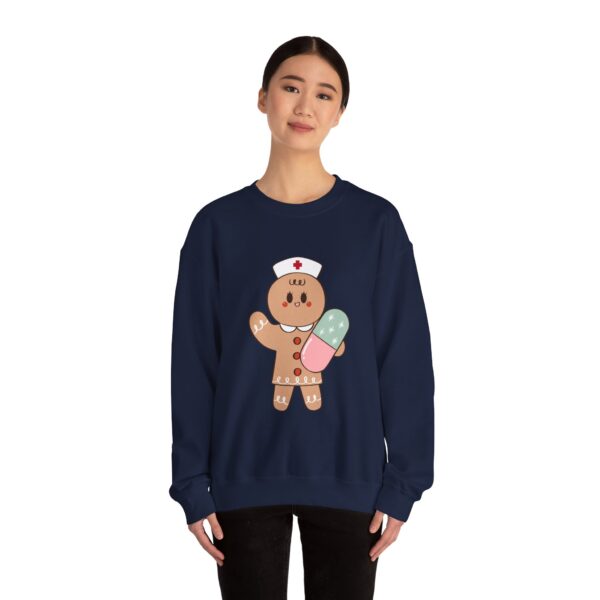 Gingerbread Nurse Crewneck Sweatshirt – Cute Holiday Medical Cookie Design