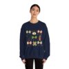 Christmas Nurse Crewneck Sweatshirt — Cute Holiday Medical Ribbon & Icons Design