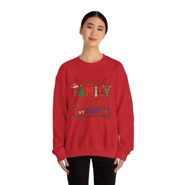 Family Christmas 2025 Crewneck Sweatshirt – "We Are Family" Holiday Sweatshirt