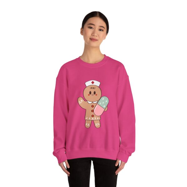 Gingerbread Nurse Crewneck Sweatshirt – Cute Holiday Medical Cookie Design