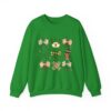 Christmas Nurse Crewneck Sweatshirt — Cute Holiday Medical Ribbon & Icons Design