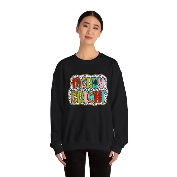 Crewneck Sweatshirt — Merry & Bright Colorful Holiday Graphic