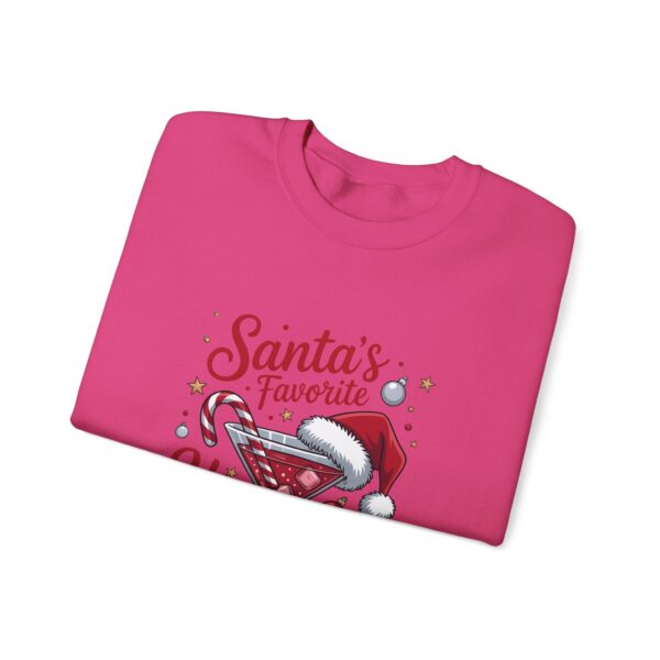 Christmas Sweatshirt - "Santa's Favorite Hot Mess" Crewneck Holiday Sweater