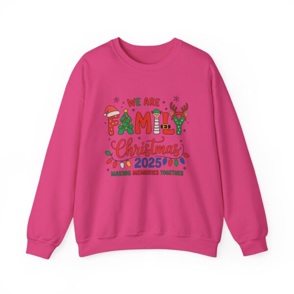 Family Christmas 2025 Crewneck Sweatshirt – "We Are Family" Holiday Sweatshirt