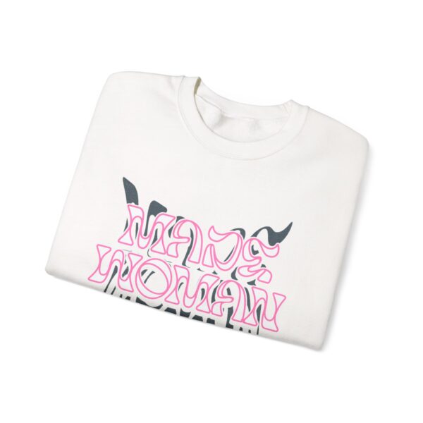 12147754081459298858_2048.jpeg Woman Crewneck Sweatshirt — 'woman' Brand Logo