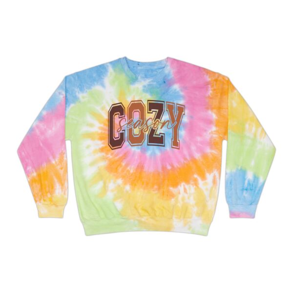 12221763635190635128_2048.jpeg Tie-Dye Sweatshirt — "Cozy" Graphic Crewneck