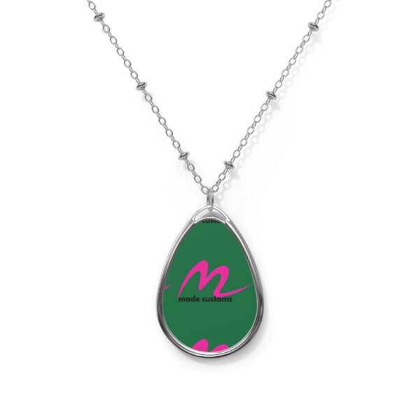Personalized Oval Necklace wear your brand