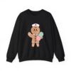 Gingerbread Nurse Crewneck Sweatshirt – Cute Holiday Medical Cookie Design