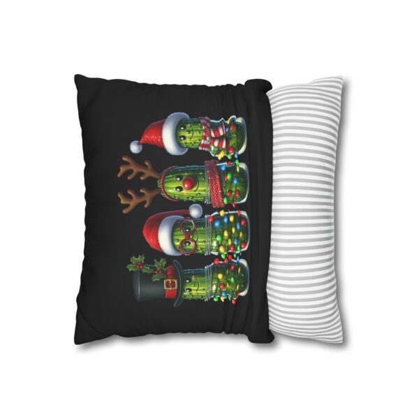12910323902678776502_2048.jpeg Christmas Cactus Pillowcase — Festive Pickle Cactus Family Decorative Throw Pillow