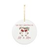 Our First Christmas as Mr. & Mrs. Ceramic Ornament