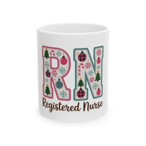 Registered Nurse Christmas Ceramic Coffee Cup (11oz/15oz)