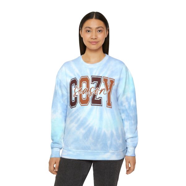 13315333041109911492_2048.jpeg Tie-Dye Sweatshirt — "Cozy" Graphic Crewneck
