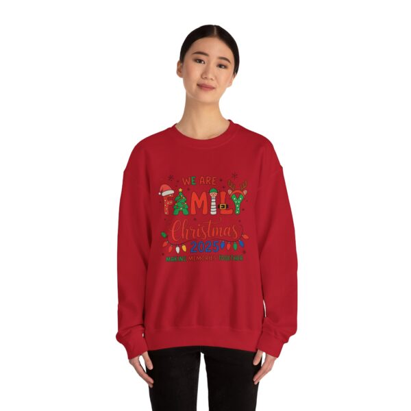 Family Christmas 2025 Crewneck Sweatshirt – "We Are Family" Holiday Sweatshirt