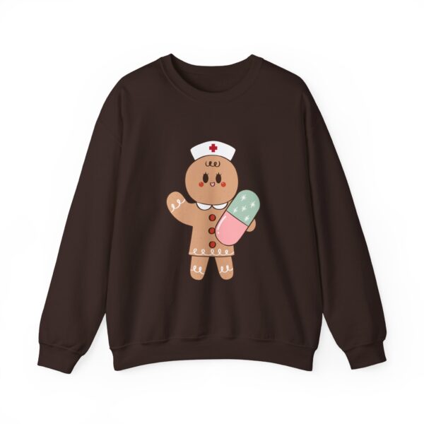 Gingerbread Nurse Crewneck Sweatshirt – Cute Holiday Medical Cookie Design