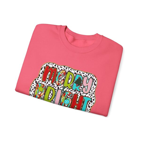 Crewneck Sweatshirt — Merry & Bright Colorful Holiday Graphic