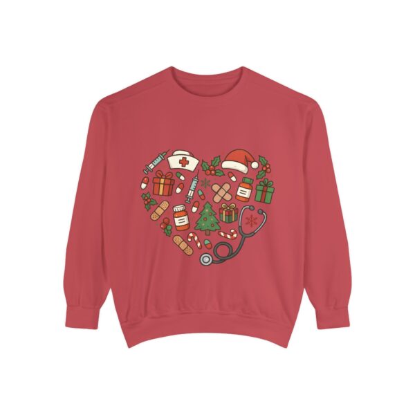 Nurse Christmas Sweatshirt — Holiday Medical Heart Design