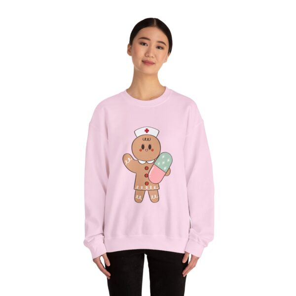 Gingerbread Nurse Crewneck Sweatshirt – Cute Holiday Medical Cookie Design