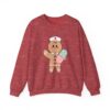 Gingerbread Nurse Crewneck Sweatshirt – Cute Holiday Medical Cookie Design
