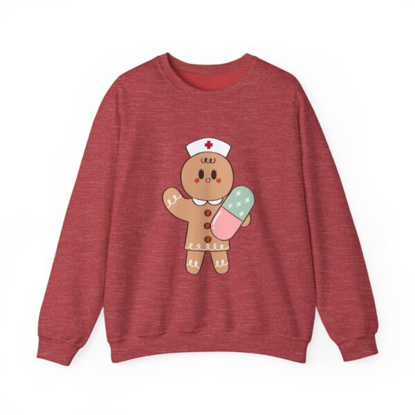 Gingerbread Nurse Crewneck Sweatshirt – Cute Holiday Medical Cookie Design