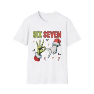 Six Seven Christmas T‑Shirt — Grinch Hands Holiday Graphic Tee
