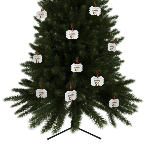 Our First Christmas Married Aluminum Ornament — Personalized Hanging Holiday Decoration (1/5/10/20 pcs)