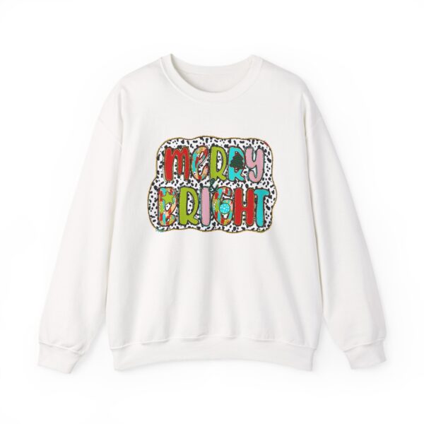 Crewneck Sweatshirt — Merry & Bright Colorful Holiday Graphic