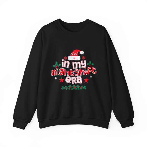14176300527316353053_2048.jpeg Night Shift Crewneck Sweatshirt – "in my nightshift era" Holiday Nurse/Worker Sweatshirt