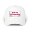 Made Customs White Dad Cap — Embroidered Patch Baseball Hat