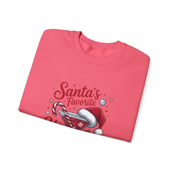 Christmas Sweatshirt - "Santa's Favorite Hot Mess" Crewneck Holiday Sweater