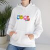 Cool Vibes Hoodie — Retro Smiley Colorblock Graphic Pullover