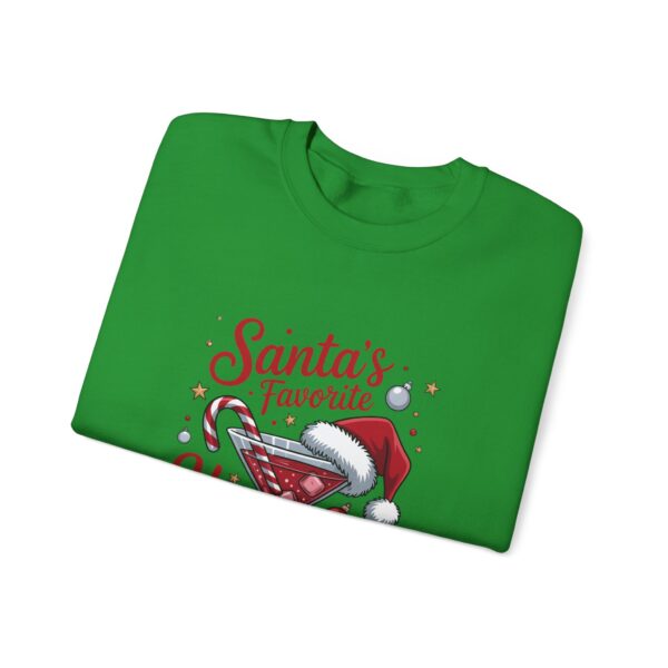 Christmas Sweatshirt - "Santa's Favorite Hot Mess" Crewneck Holiday Sweater
