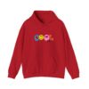 Cool Vibes Hoodie — Retro Smiley Colorblock Graphic Pullover