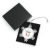 Pewter Snowflake Ornament — “Our First Christmas as Mr. & Mrs.” Holiday Keepsake
