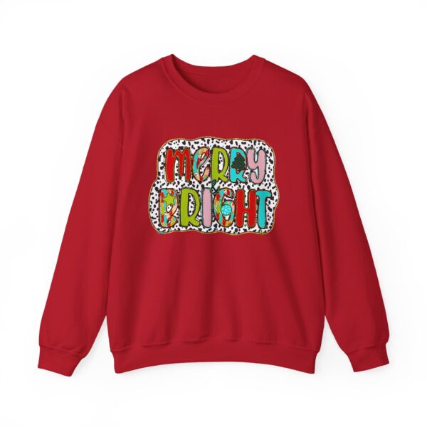 Crewneck Sweatshirt — Merry & Bright Colorful Holiday Graphic