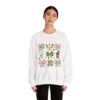 Christmas Nurse Crewneck Sweatshirt — Cute Holiday Medical Ribbon & Icons Design
