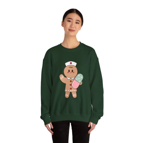 Gingerbread Nurse Crewneck Sweatshirt – Cute Holiday Medical Cookie Design