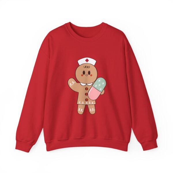 Gingerbread Nurse Crewneck Sweatshirt – Cute Holiday Medical Cookie Design