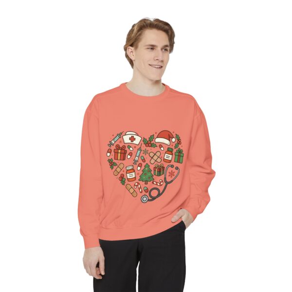 Nurse Christmas Sweatshirt — Holiday Medical Heart Design