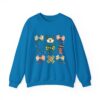 Christmas Nurse Crewneck Sweatshirt — Cute Holiday Medical Ribbon & Icons Design