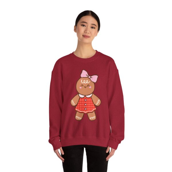16369138055296729957_2048.jpeg Gingerbread Girl Crewneck Sweatshirt — Cute Holiday Cookie Graphic