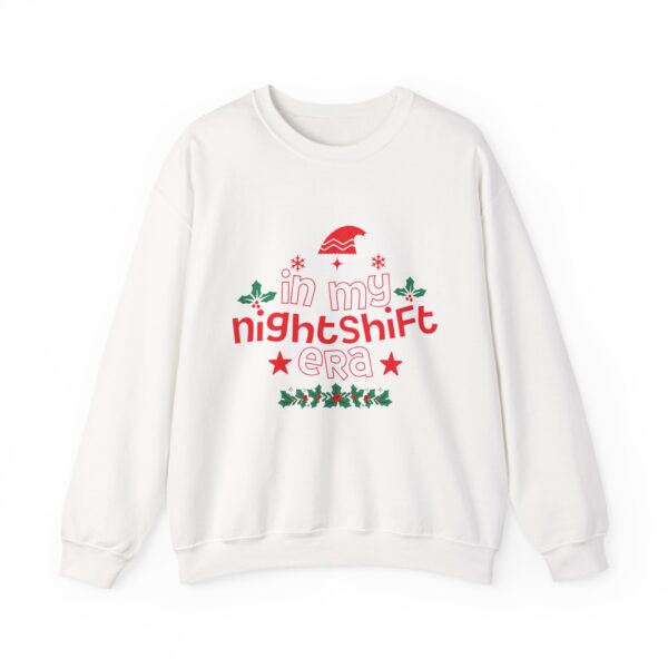 16807330813719986990_2048.jpeg Night Shift Crewneck Sweatshirt – "in my nightshift era" Holiday Nurse/Worker Sweatshirt
