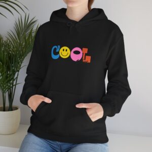 16841093212093211673_2048.jpeg Cool Vibes Hoodie — Retro Smiley Colorblock Graphic Pullover
