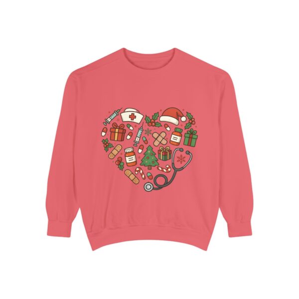 Nurse Christmas Sweatshirt — Holiday Medical Heart Design
