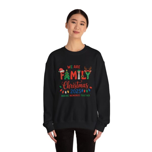 Family Christmas 2025 Crewneck Sweatshirt – "We Are Family" Holiday Sweatshirt