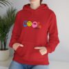 Cool Vibes Hoodie — Retro Smiley Colorblock Graphic Pullover